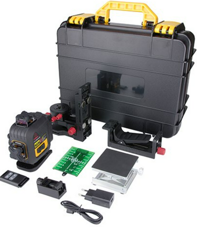 Laser liniowy samopoziomujący z wiązką zieloną Lamigo CROSS 4D