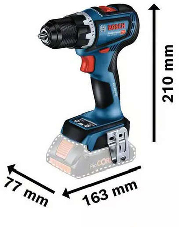Wiertarko-wkrętarka akumulatorowa z silnikiem bezszczotkowym Bosch Professional GSR 18V-90 C