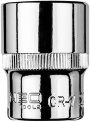 Nasadka sześciokątna krótka ze stali CrV o rozmiarze 1/2" 22 mm Neo 08-422
