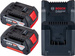 Zestaw startowy do elektronarzędzi Bosch ładowarka GAL 18V-40 + 2 akumulatory 18V 4,0Ah 