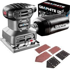Szlifierka oscylacyjna sieciowa 220W Graphite 104 x 112 mm + wymienna stopa 59G320