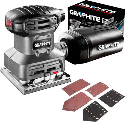 Szlifierka oscylacyjna sieciowa 220W Graphite 104 x 112 mm + wymienna stopa 59G320