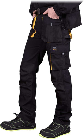 RPL BHP SPODNIE DO PASA FORECO CZARNO-ŻÓŁTE 56*