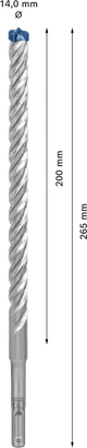 Bosch wiertło udarowe do betonu EXPERT SDS plus -7X 14 x 200 x 265 mm