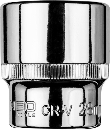 Nasadka sześciokątna krótka ze stali CrV o rozmiarze 1/2" 27 mm Neo 08-427