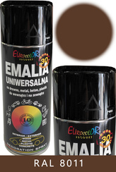 Farba emalia ftalowa uniwersalna orzechowy brąz do drewna, metalu, betonu i plastiku RAL 8011 EUROCOLOR 400 ml