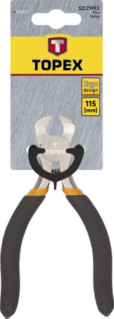 Szczypce precyzyjne czołowe ze stali hartowanej o długości 115 mm Topex 32D725