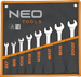 Zestaw kluczy płaskich o rozmiarach 6 - 22 mm 8 elementów Neo 09-851
