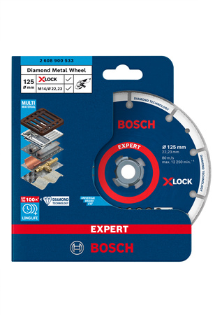 Tarcza diamentowa do metalu Bosch z systemem X-LOCK do szlifierek kątowych o średnicy 125 mm 2608900533