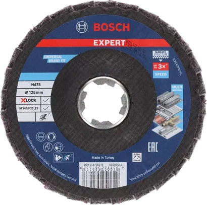 Tarcza listkowa do metalu zgrubna SURFACE CONDITIONING MATERIAL Bosch EXPERT X-LOCK 125x22,23 mm