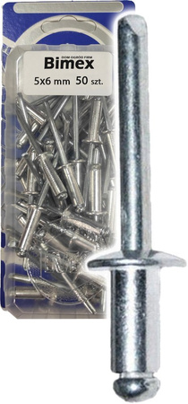 Nity zrywalne aluminiowe AL/FE 5 x 6 mm Magkrak 50 sztuk