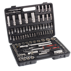 Zestaw kluczy nasadowych 1/2" i 1/4" 108 elementów Hermon