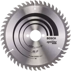 Tarcza pilarska do drewna OPTILINE WOOD Bosch 190x30 mm 48 zębów