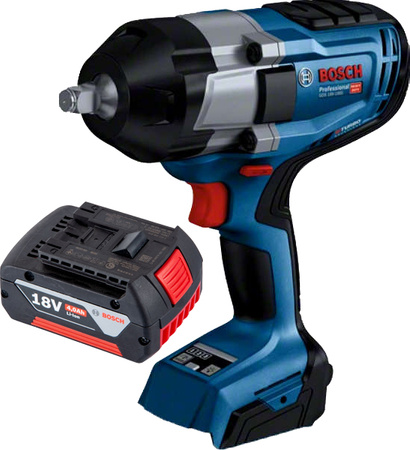 Klucz udarowy akumulatorowy z silnikiem bezszczotkowym BITURBO Bosch Professional GDS 18V-1000 + akumulator 18V 4,0Ah
