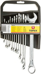 Klucze płasko-oczkowe o rozmiarach 6 - 22 mm 12 sztuk Topex 35D375