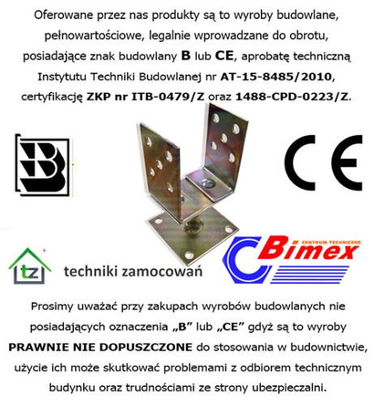 WSPORNIK SŁUPKA Z PODSTAWĄ WSP1 100x70-110mm x 4mm