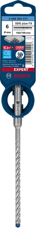 Wiertło udarowe do betonu SDS PLUS-7X Bosch EXPERT 6x165 mm