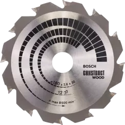Tarcza pilarska do drewna CONSTRUCT WOOD Bosch 180x30 mm 12 zębów