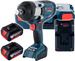 Klucz udarowy akumulatorowy Bosch Professional GDS 18V-1050 H BITURBO + akumulator 2 x 5 Ah + ładowarka + L-BOXX 136