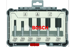 BOSCH ZESTAW FREZÓW 6 SZT.8MM PROSTYCH DO WPUSTÓW