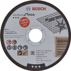 Bosch tarcza tnąca 125 mm do cięcia metalu stali INOX
