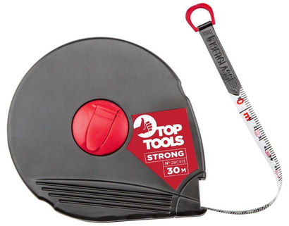 Taśma zwijana miernicza z włókna szklanego o długości 30 m Top Tools 27C513
