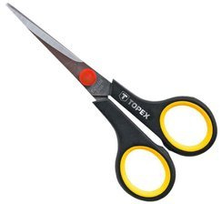 Nożyczki z uchwytem gumowym ze stali nierdzewnej o długości 140 mm Topex 17B714