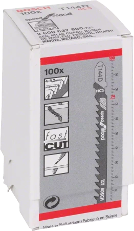 Brzeszczot do wyrzynarki do drewna SPEED FOR WOOD Bosch T 144 D 100 sztuk