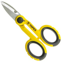 Nożyczki z uchwytem gumowym ze stali nierdzewnej o długości 140 mm Topex 32D413