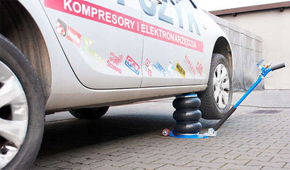 Podnośnik pneumatyczny bałwanek z ruchomym gryfem do udźwigu 3,5T Kupczyk