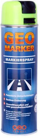 Farba fluorescencyjna geodezyjna drogowa żółta w sprayu o pojemności 500 ml Geo-Fennel Geo-Marker