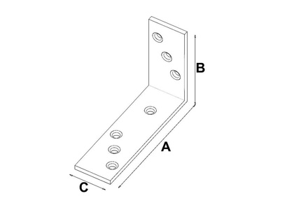 KĄTOWNIK MONTAŻOWY ŁĄCZNIK BELKI 120x80x35 KB2