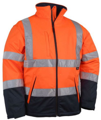 Kurtka Softshell ostrzegawcza o intensywnej widzialności, w kontrastowych kolorach VWJK135ON/M