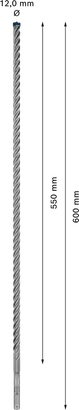 Wiertło SDS plus-7X do młotów obrotowych 12 x 550 x 600 mm Bosch Expert 2608900114