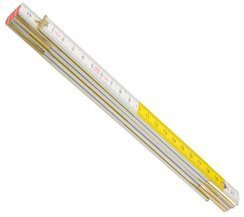 Miara składana drewniana o długości 1 m biało-żółta Topex 26C005