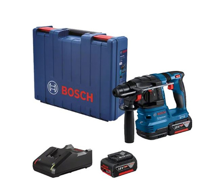 Młot udarowo-obrotowy akumulatorowy Bosch Professional GBH 185-LI + 2 akumulatory GBA 18V 4.0Ah + szybka ładowarka GAL 18V-40
