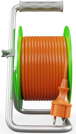 Przedłużacz elektryczny bębnowy warsztatowy o długości 50 m KEL PB-ST/D/50M/3X1,5/H05VV-F