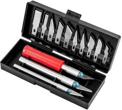 Nożyki modelarskie 16 elementów Topex 17B716 + walizka