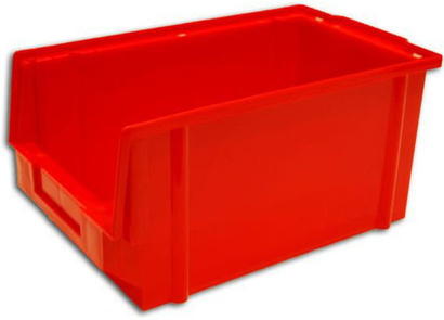 Pojemnik magazynowy warsztatowy plastikowy czerwony 30 x 14.5 cm ( NR. 2 ) 