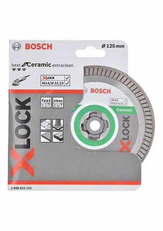 Tarcza diamentowa do ceramiki Bosch z systemem X-LOCK o średnicy D 125 mm Extra Clean Turbo 2608615132
