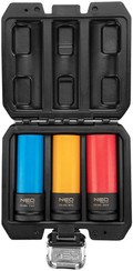 Nasadki do felg aluminiowych Cr-Mo 1/2 o rozmiarze 17, 19 i 21 mm Neo 12-350