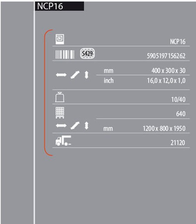 Pokrywa na organizer pojemnik Cargobox Prosperplast NCP16