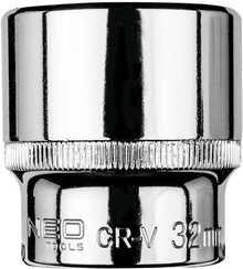 Nasadka sześciokątna krótka ze stali CrV o rozmiarze 1/2" 32 mm Neo 08-432