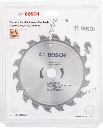 Tarcza pilarska do drewna ECO FOR WOOD Bosch 160x20 mm 18 zębów