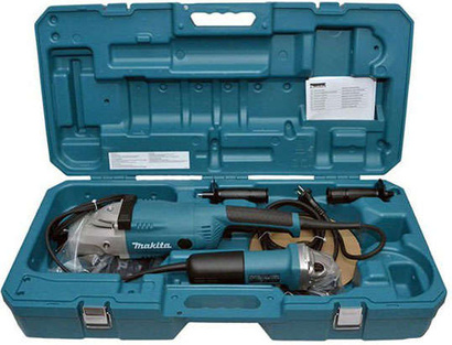 Zestaw szlifierek kątowych Makita 125 mm i 230 mm + walizka DK0053 - GA9020 i 9558HNR