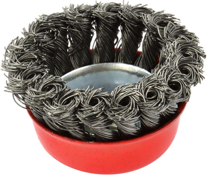 Szczotka garnkowa druciana czołowa do metalu Geko o średnicy 75 mm