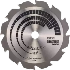 Tarcza pilarska do drewna CONSTRUCT WOOD Bosch 190x20 mm 16 zębów