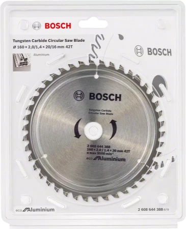 Tarcza pilarska do metalu i aluminium ECO FOR ALUMINUM Bosch 160x20 mm 42 zęby