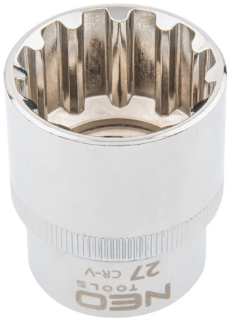 Nasadka Spline ze stali CrV o rozmiarze 1/2" 27 mm Neo 08-597