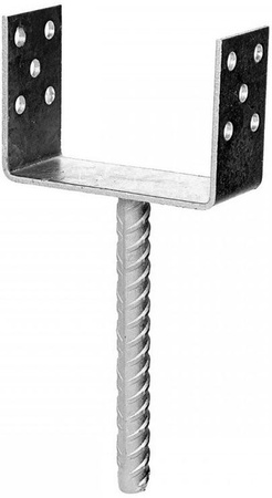 Podstawa słupa do wmurowania KSU kotwa U o wymiarach 90 x 65 x 200 x 4 mm